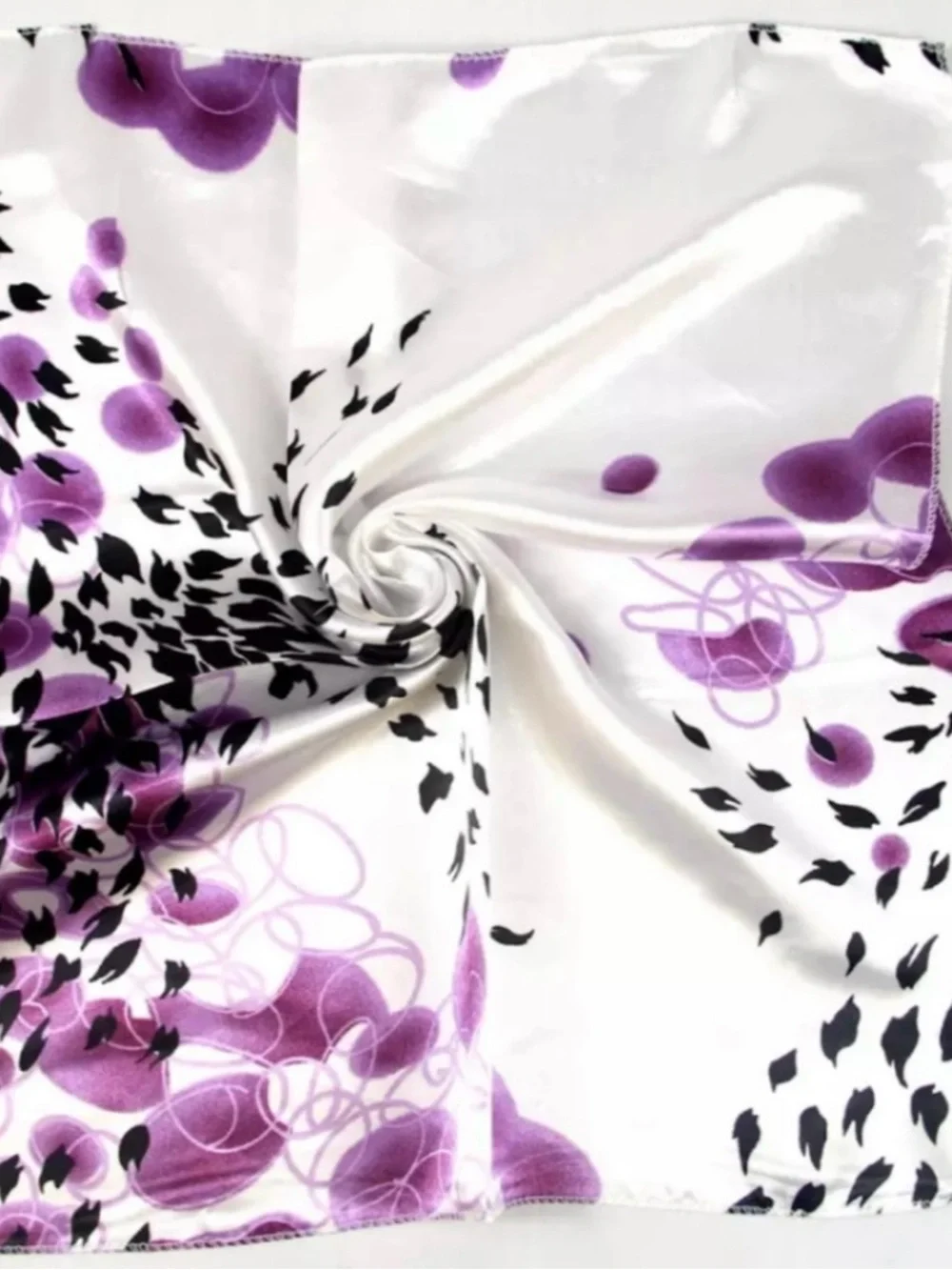 9Pcs Mix Silk-Look Floral Pattern Square Scarf - 50x50cm - Picture 7 of 10